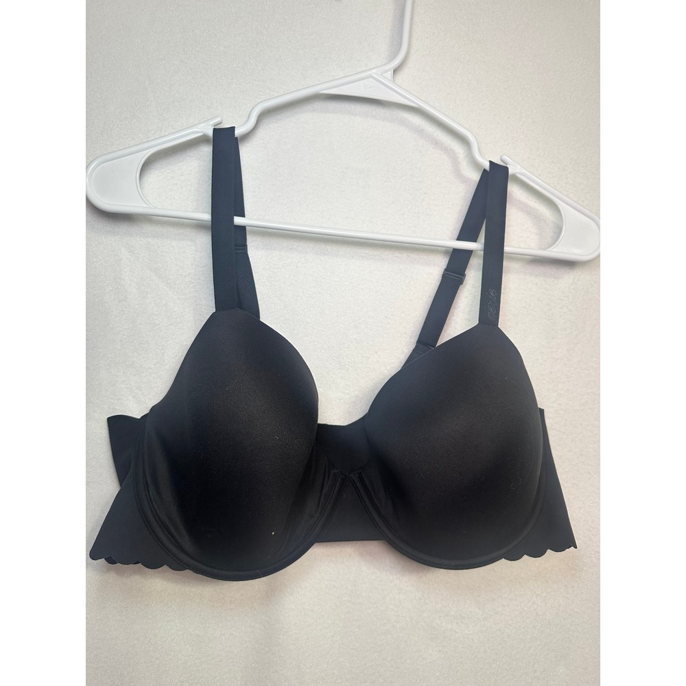 Aerie Smoothez Demi Bra Black Scalloped Underwire 40D T-Shirt Bra